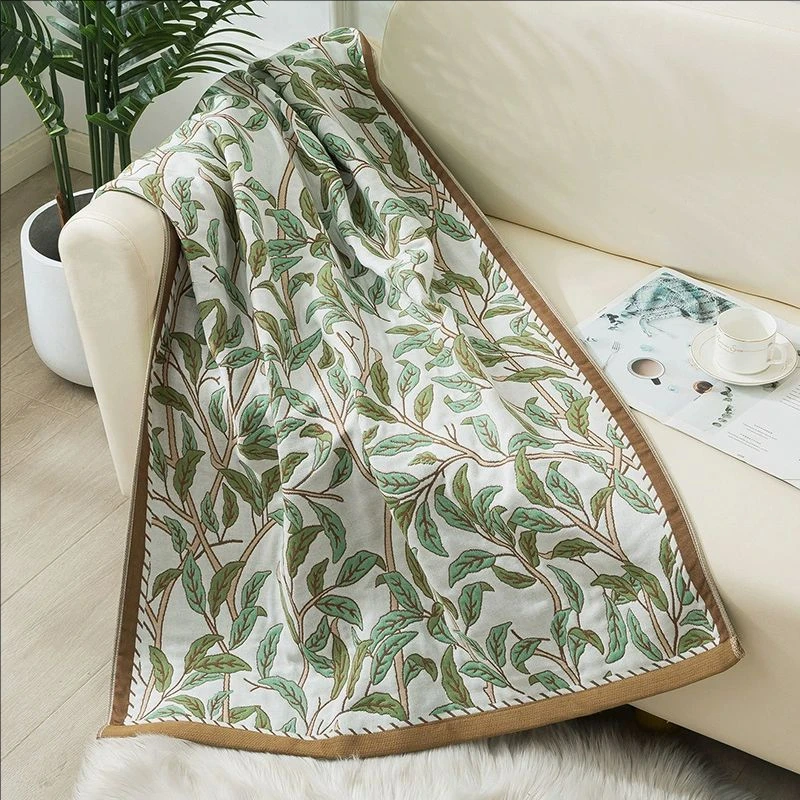 Large Bath Towel Cotton Gauze Woven Floral Bath Towel for Home Bathroom Bathrobe Spa Sauna Shower Wrap Beach Towel 180*90cm