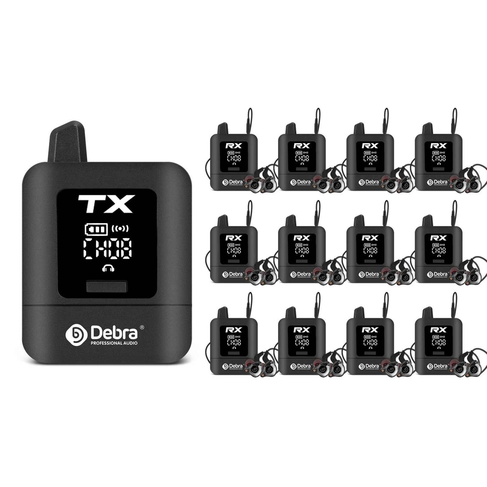 

Debra 12 Channel ST-Mini 2.4G Wireless Dynamic Plastic Lavalier Microphone Cardioid Built-in Lithium Battery Performance