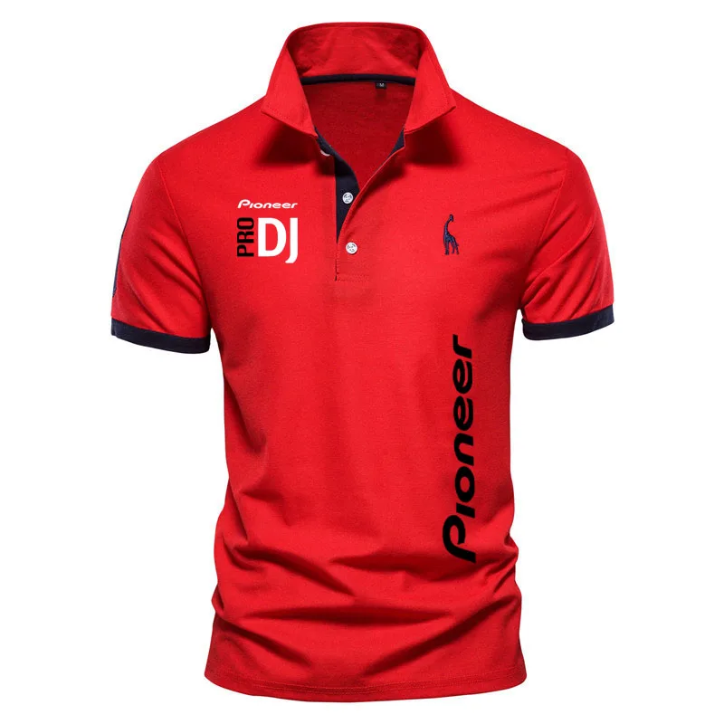 DJ Pioneer PRO print Men\'s POLO shirt New Summer Fashion Casual Sport Shirt 2024 Cotton Shorts Sleeve High Quantity Tops S-6XL