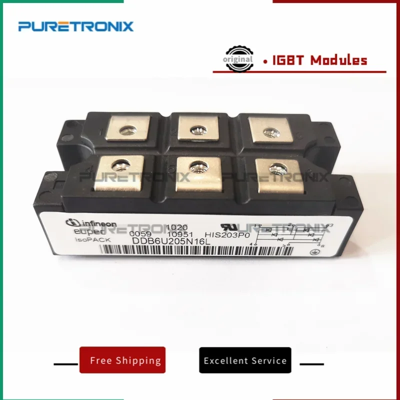 New Original DDB6U215N16L DDB6U215N12L DDB6U205N16L DDB6U205N12L DDB6U145N16L DDB6U145N12L DDB6U145N16 Módulo De Potência