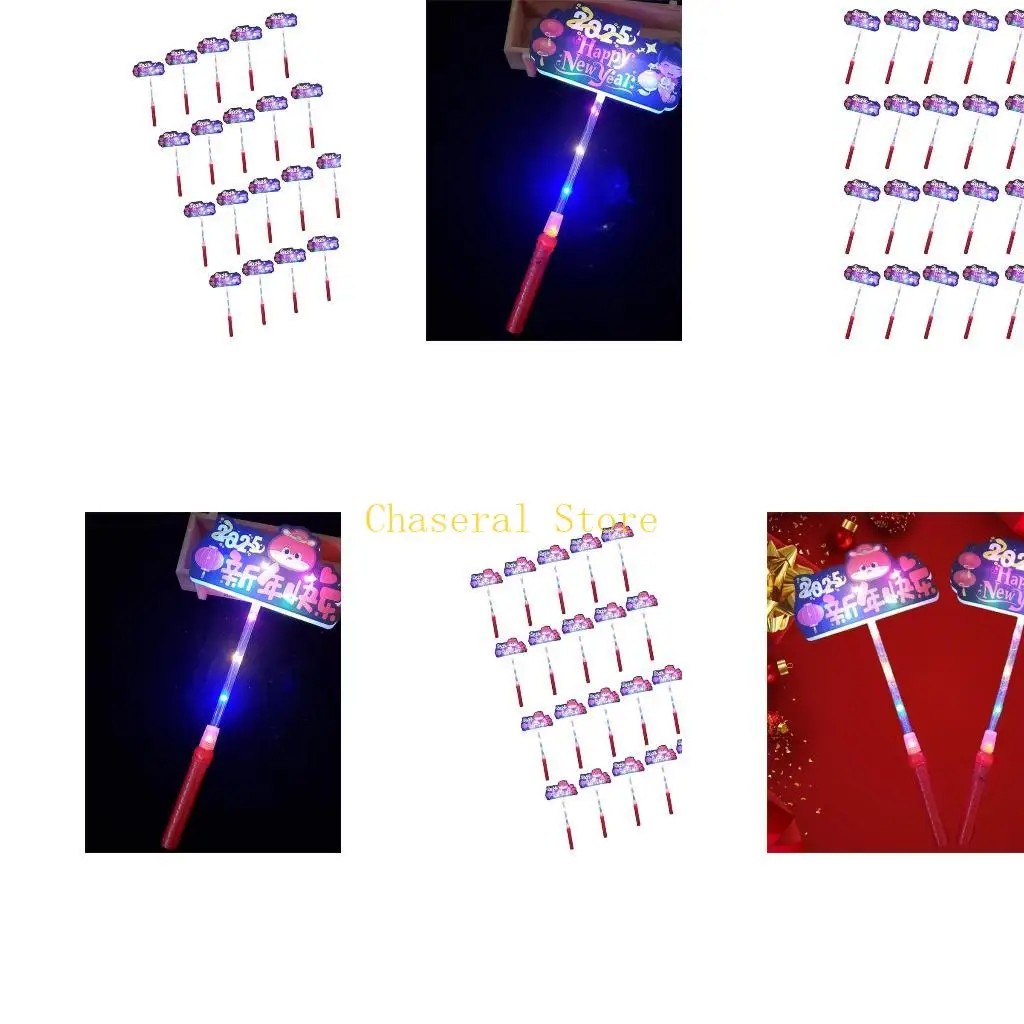 

E7CE Snake Wand 2025 Photo Props Fun Wand Party Glowing Karaoke Party Flashing Light up for Christmas Stage