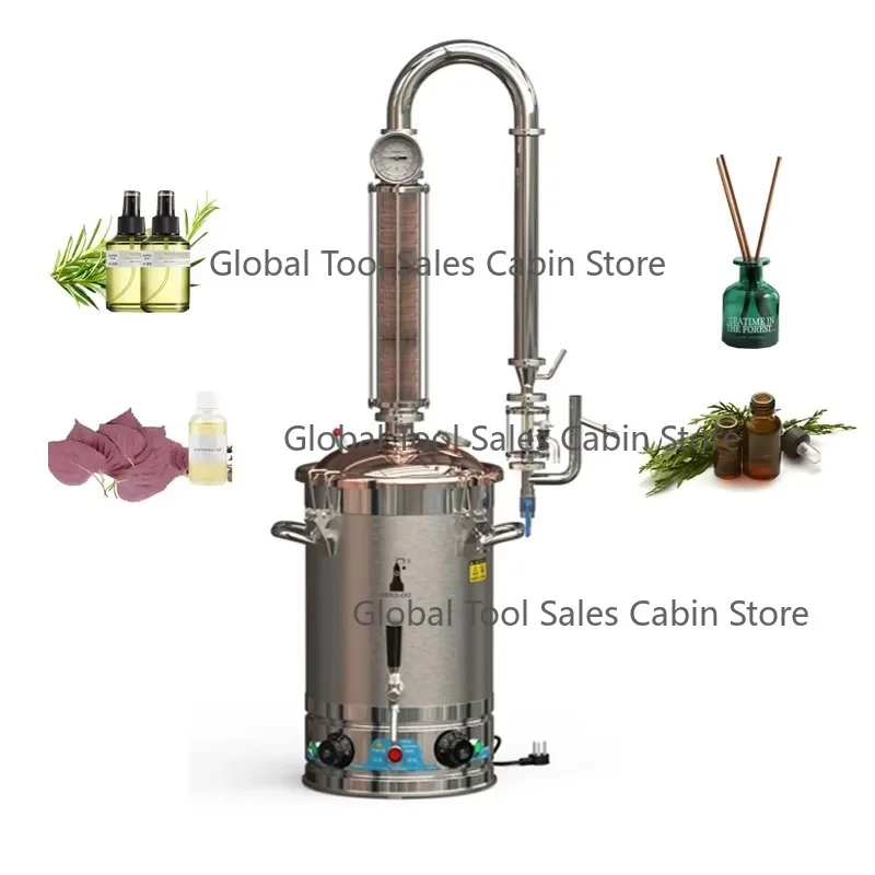 Small Scale Hydrosol Machine Essential Oil Distiller 20L 30L 65L Brandy Distillation Purifier for Aromatherapy And Perfumery