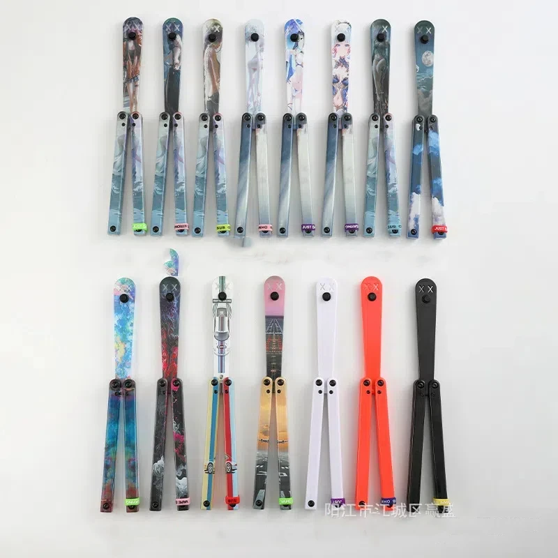 Hot Training Butterfly Knife POM Plastic Material Balisong Flipper Trainer CNC Cutting No Edge Safe Outdoor Spinner