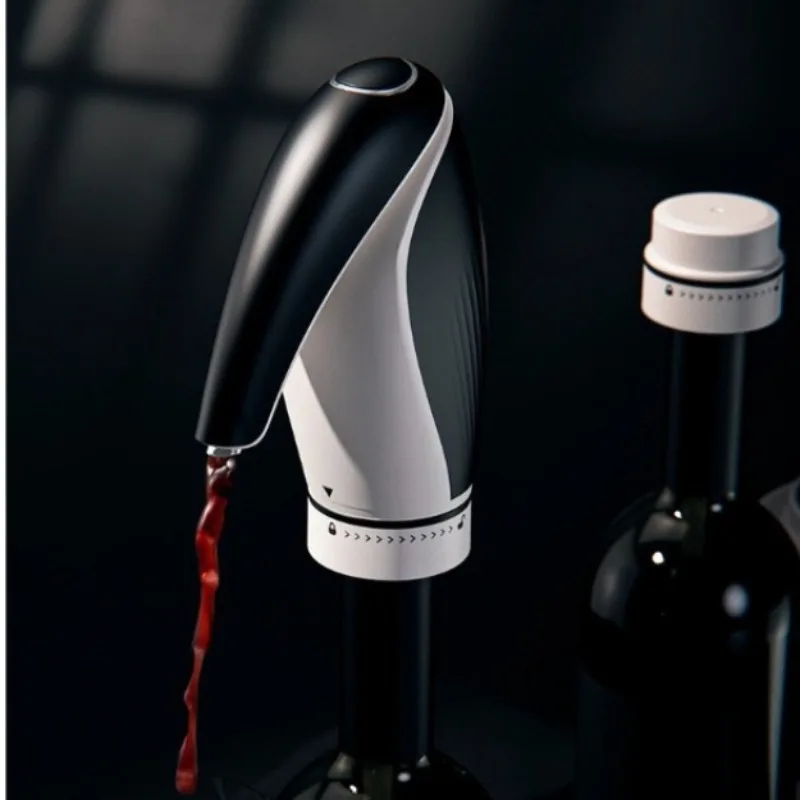 Aerador de vinho elétrico carregamento usb um toque pourer dispensador de decantador de vinho para acessórios de vinho aeração com rolha preservador