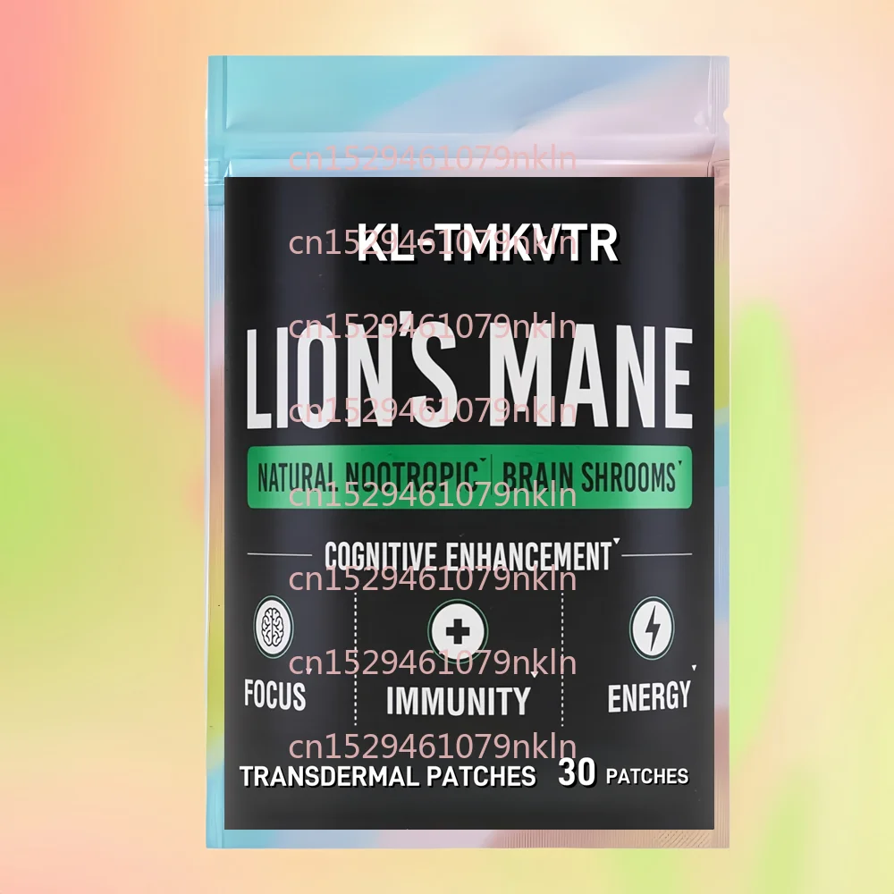 30 Patches Lions Mane Mushroom Transdermal Patches Powerful Nootropic - Helps Maintain Memory, Energy, and Mental Clarity