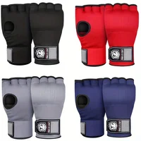 Mma Half Finger Gel Boxing Glove Sanda Muay Thai Training Hand Wrap Inner Glove With Long Wrist Strap Boxing Training Accessorie 2