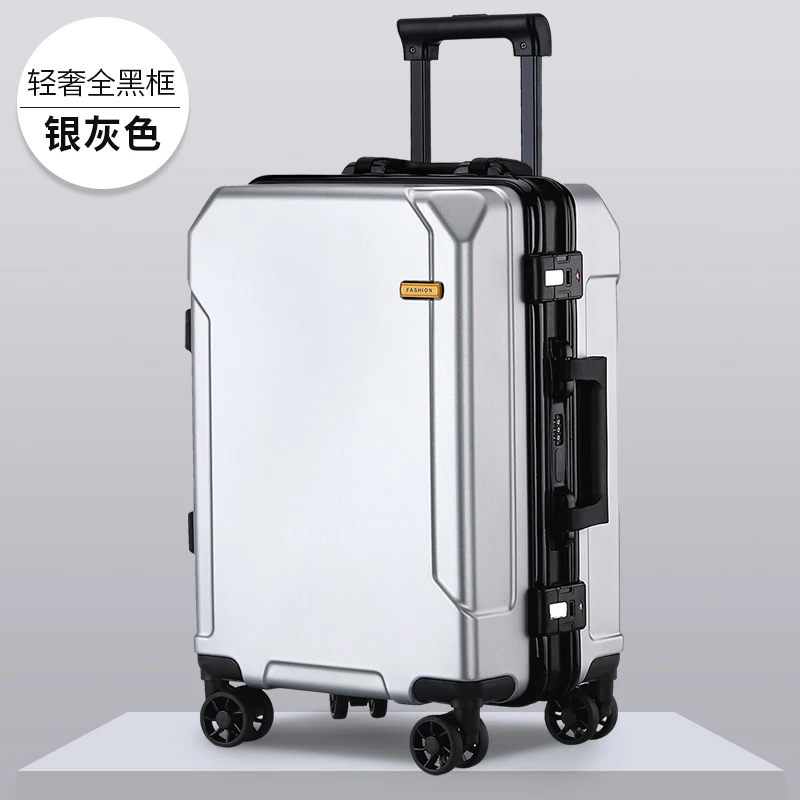 Travel Luggage fashion 20/24/28 inch suitcase aluminum frame trolley case for men and women small 20 inch cabin suitcase