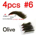 4PCS Sz 6 Olive