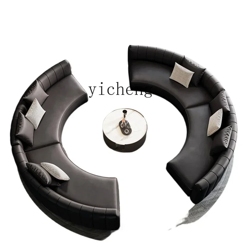 

lobby curved sofa light luxury sales office negotiation beauty salon club reception lounge area sofa combination