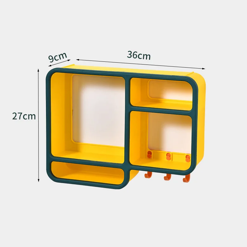 Imagem -06 - Caixa de Armazenamento de Cosméticos de Parede Grande Capacidade Não Perfuração Skincare Batom Rack de Armazenamento Multifuncional Prateleira de Parede