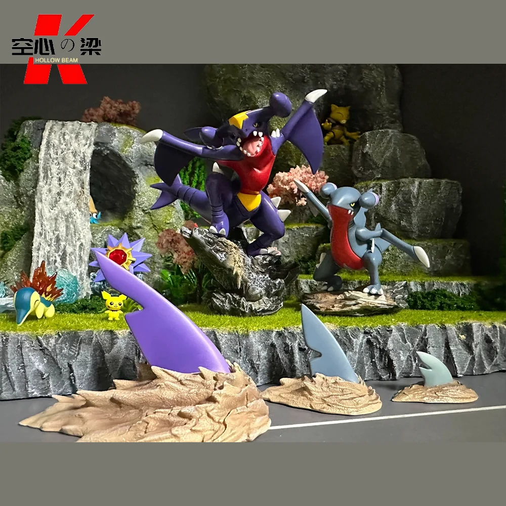 [1/20 Scale World] Gible & Gabite & Garchomp & Mega Garchomp Toy Figure Decoration