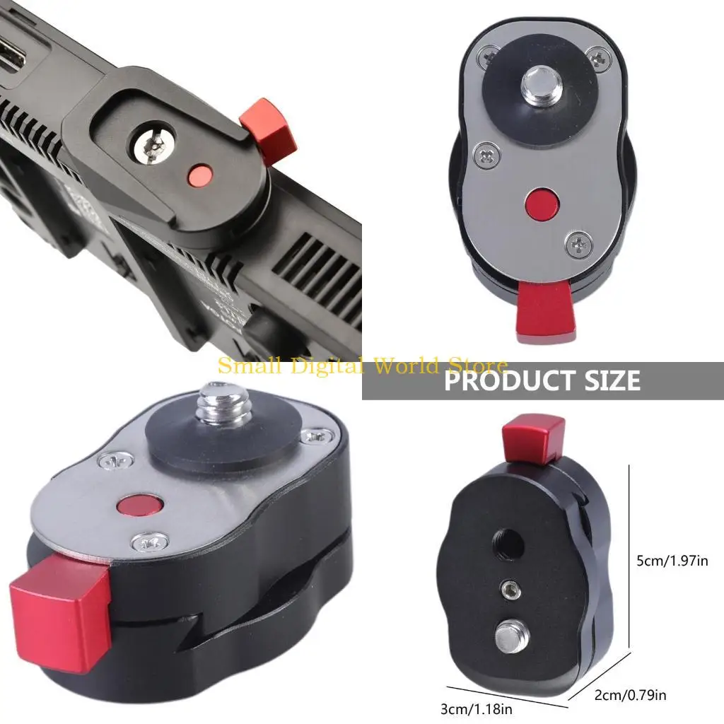 77UB Self-Locking Quick Release Plate LCD Monitor Magic Arm LED Light Camera Camcorder Rig Mount Adapter 1/4 Screw Hole