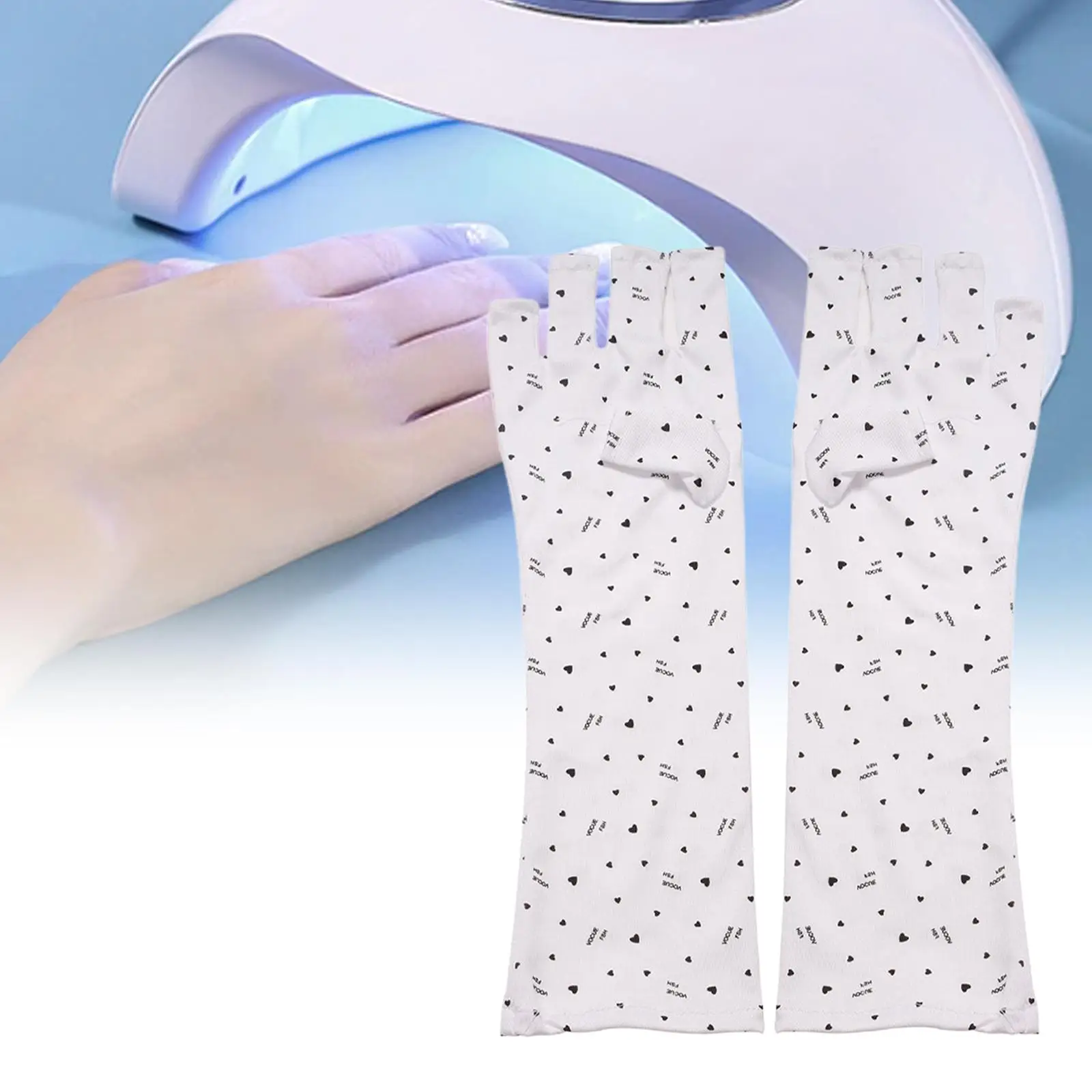 

2Pcs Manicure Gloves Protection Gloves for Nail Art Making Gel Nail Lamp