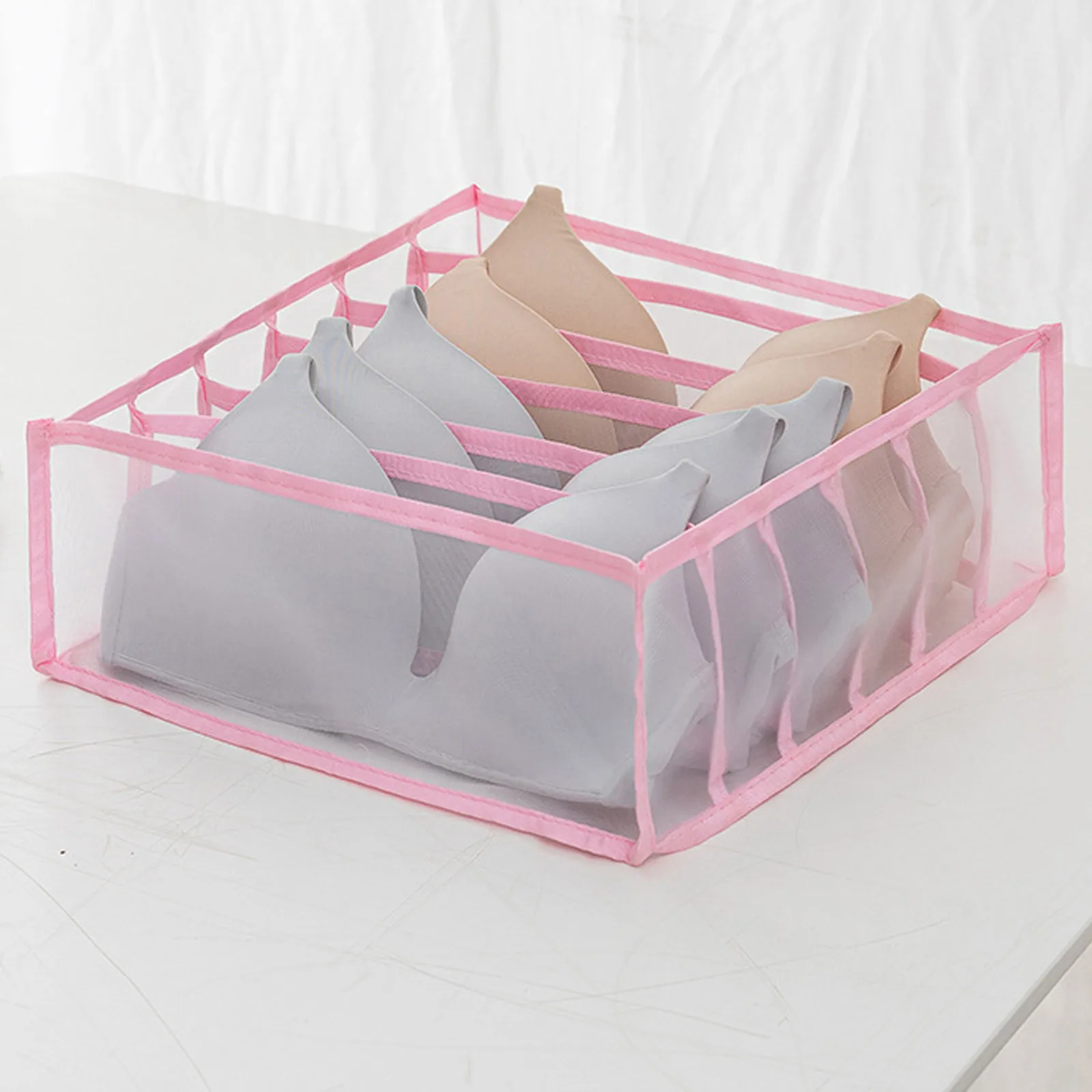 

3pcs Closet Organizer For Socks Home Separated Underwear Storage Box 6/7/11 Grids Jeans Bra Organizer Foldable Drawer Organizer