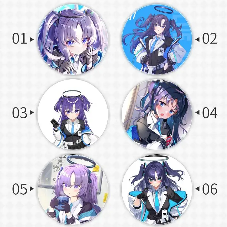 Hayase Yuuka Blue Archive Badge Brooch anchor Peripherals Pin Customize 75mm Fandom Cosplay Accessories Anime Personalized