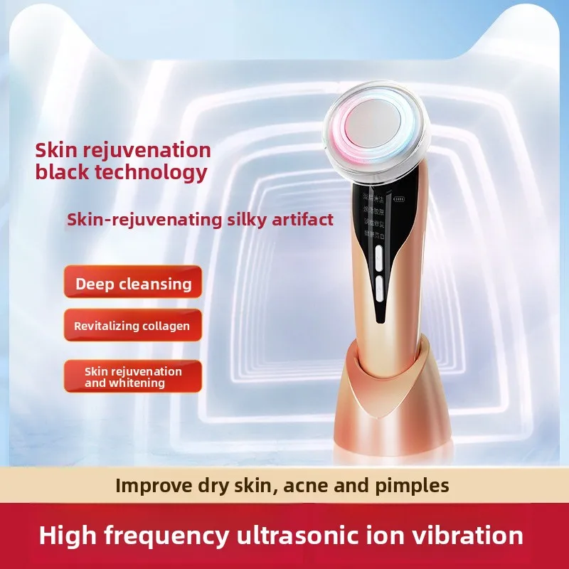 

Лифтинг-укрепляющий косметический инструмент Красный, синий свет Вибрация Микротоковая EMS Эссенция положительных и отрицательных ионов Введение