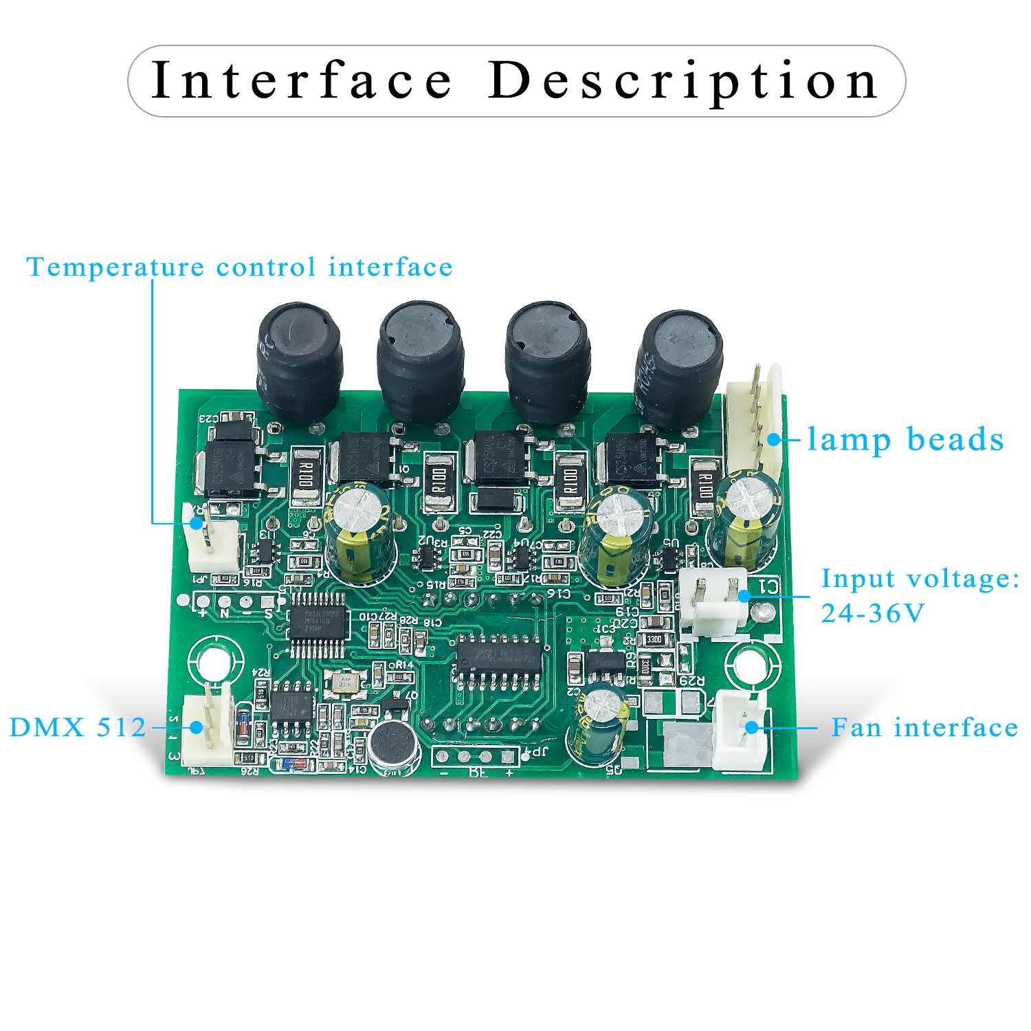 LED Par Light Motherboard for 18x18W/24x18W Aluminum Par Light or IP65 Waterproof Par Light stage Light Repair Spare Parts