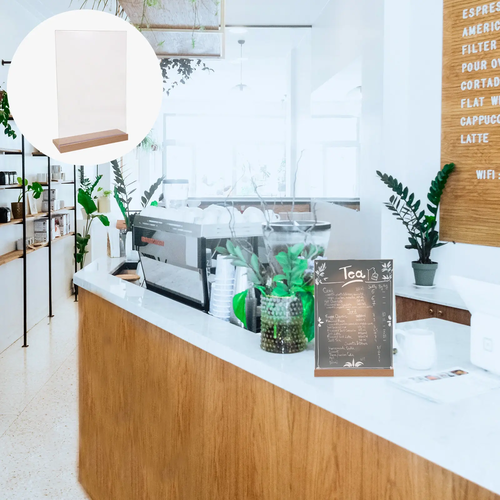 

Акриловая подставка для вывесок, прозрачная, премиум-класса, настольная, с устойчивым основанием, для меню и ценников, для ресторанов и выставок