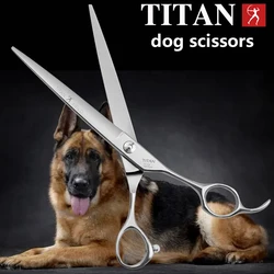 TITAN 7.0 7.5 Inch Professional Grooming Scissors straight Shear for Teddy/Pomeranian Dogs Pet Grooming Tools JP steel