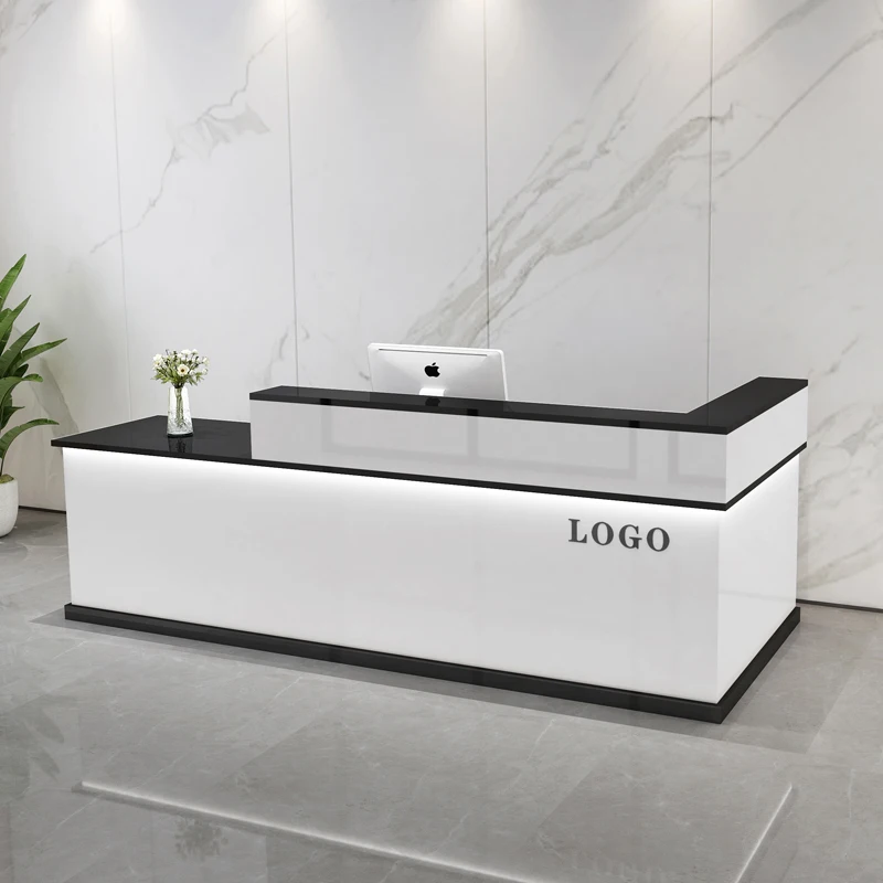 

Hair Salon Office Reception Desk Counter Beauty Office Reception Desks Luxury Modern Escritorio De Recepcion Salon Furniture