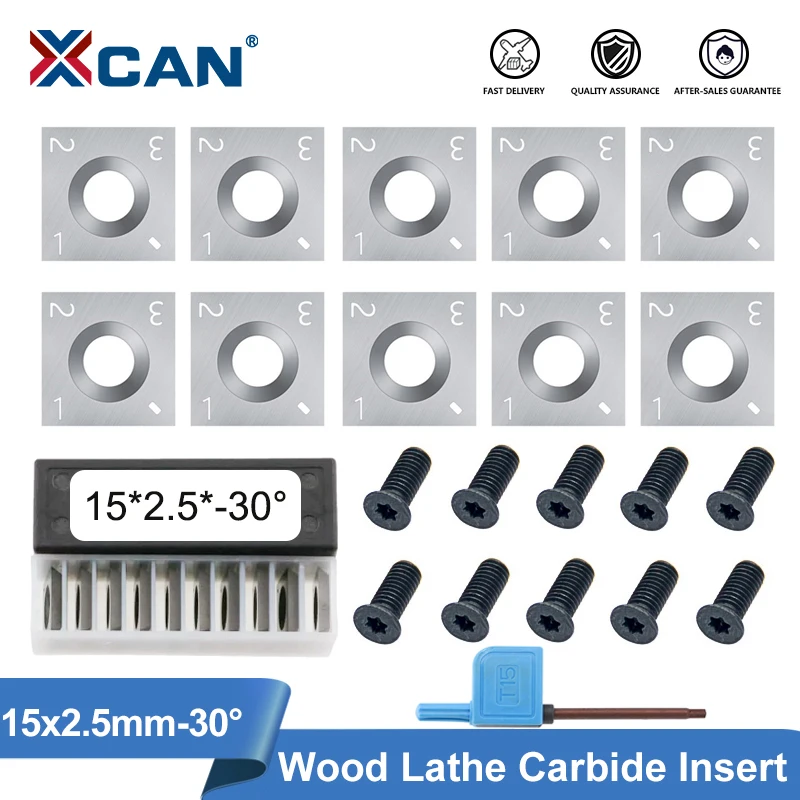 

XCAN круглые квадратные алмазные карбидные вставки, сменный финишер, полые инструменты, фрезы 10/12/15/16 мм для токарного станка по дереву, токарный инструмент