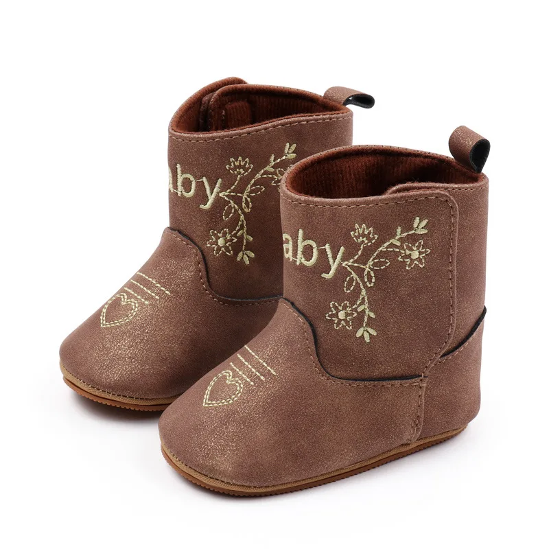 0-1 Year Baby Boot New Retro Baby Shoes Simple Minimalist Short Boot Soft Sole Anti Slip Walking Shoes Baby Girl Midsole Boots