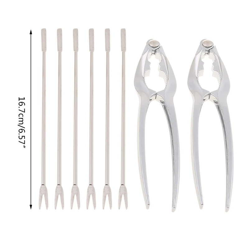8 pz/set Crostacei Aragosta Granchio Cracker Forchette Strumenti Frutti Mare Schiaccianoci Pinze Gadget da Cucina Dropship