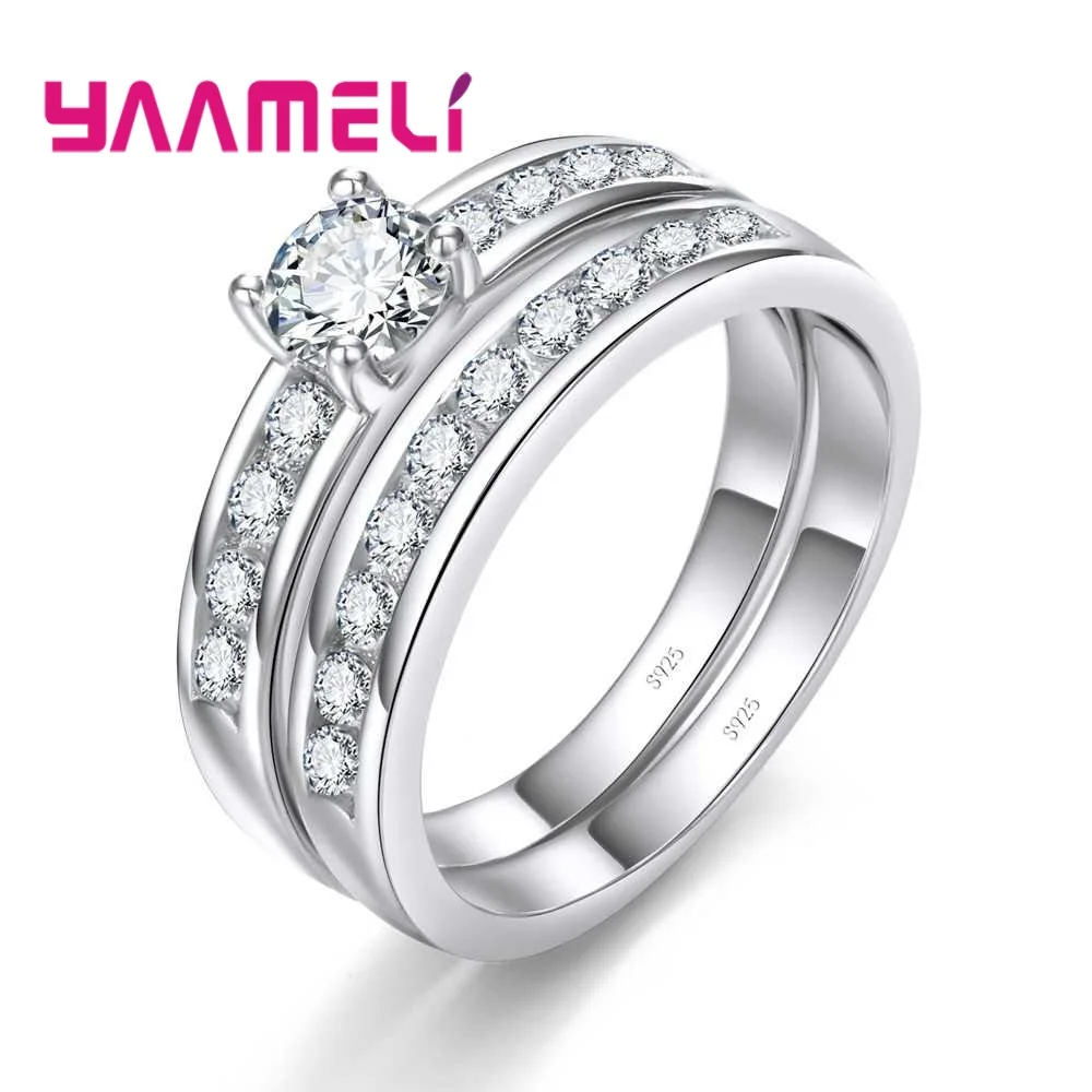 Classic Simple Style Wedding Ring For Women 925 Sterling Silver Anel Fine Engagement/Anniversary Ceremony Gift Anillos