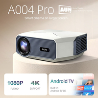 AUN A004 Pro Android Projector Portable Full HD 4K Movie Decode Home Cinema 1080P Electric Focus VideoProjector 3D MINI Theater