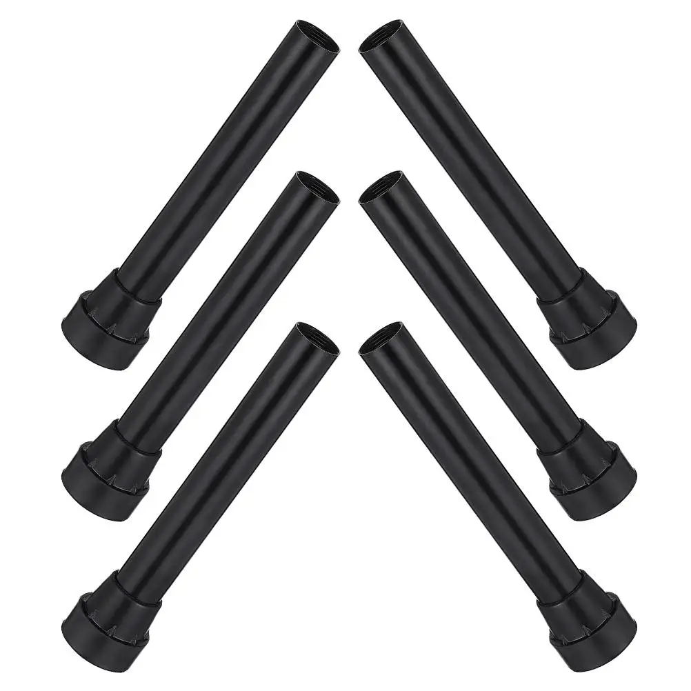 

6 Pcs Trampoline Foot Mats Stainless Steel Leg Pad Universal Accessories Black Replacement Legs