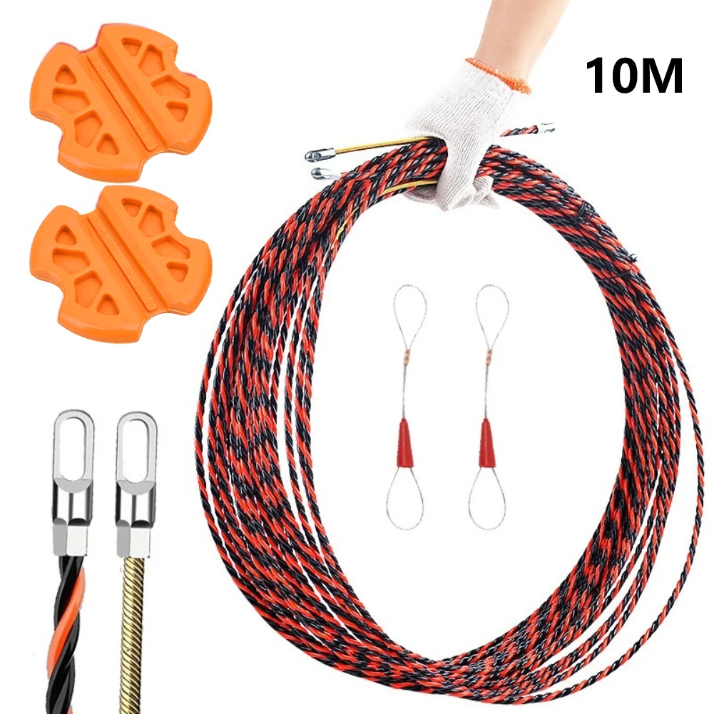 Professional Cable Pulling Fish Tape Kit For Home Construction Wiring Tasks With Waterproof Handle And Tighteners