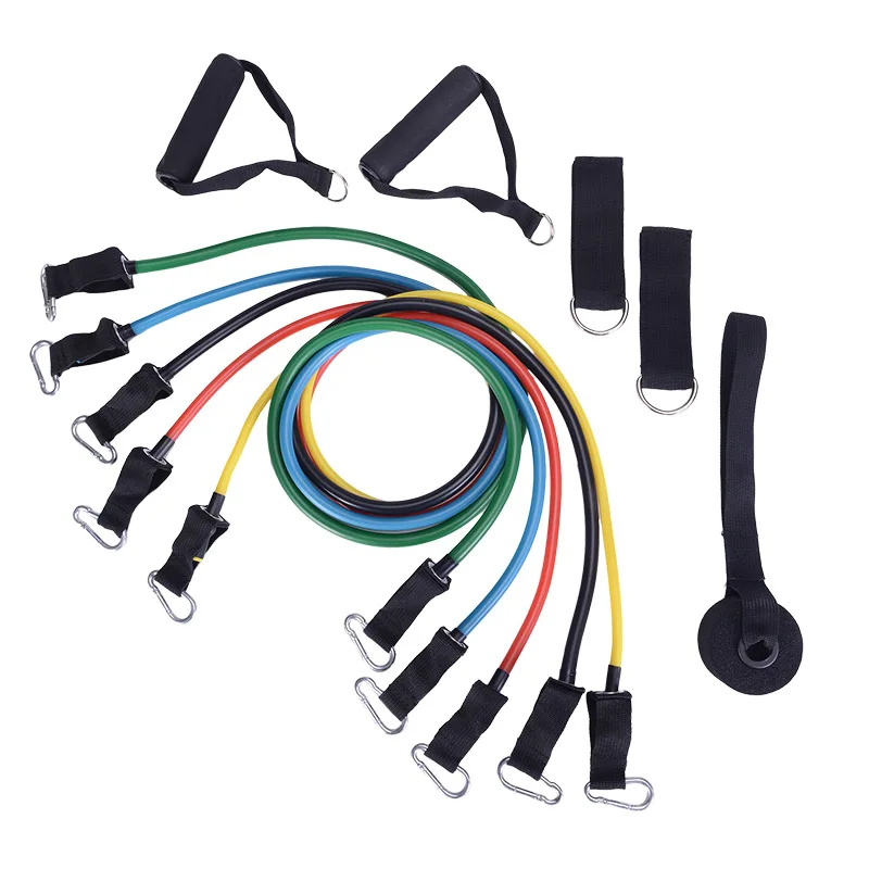 Resistance Band Stackable Multi Tension With Hook For Home Workout Strength Training Body Shaping