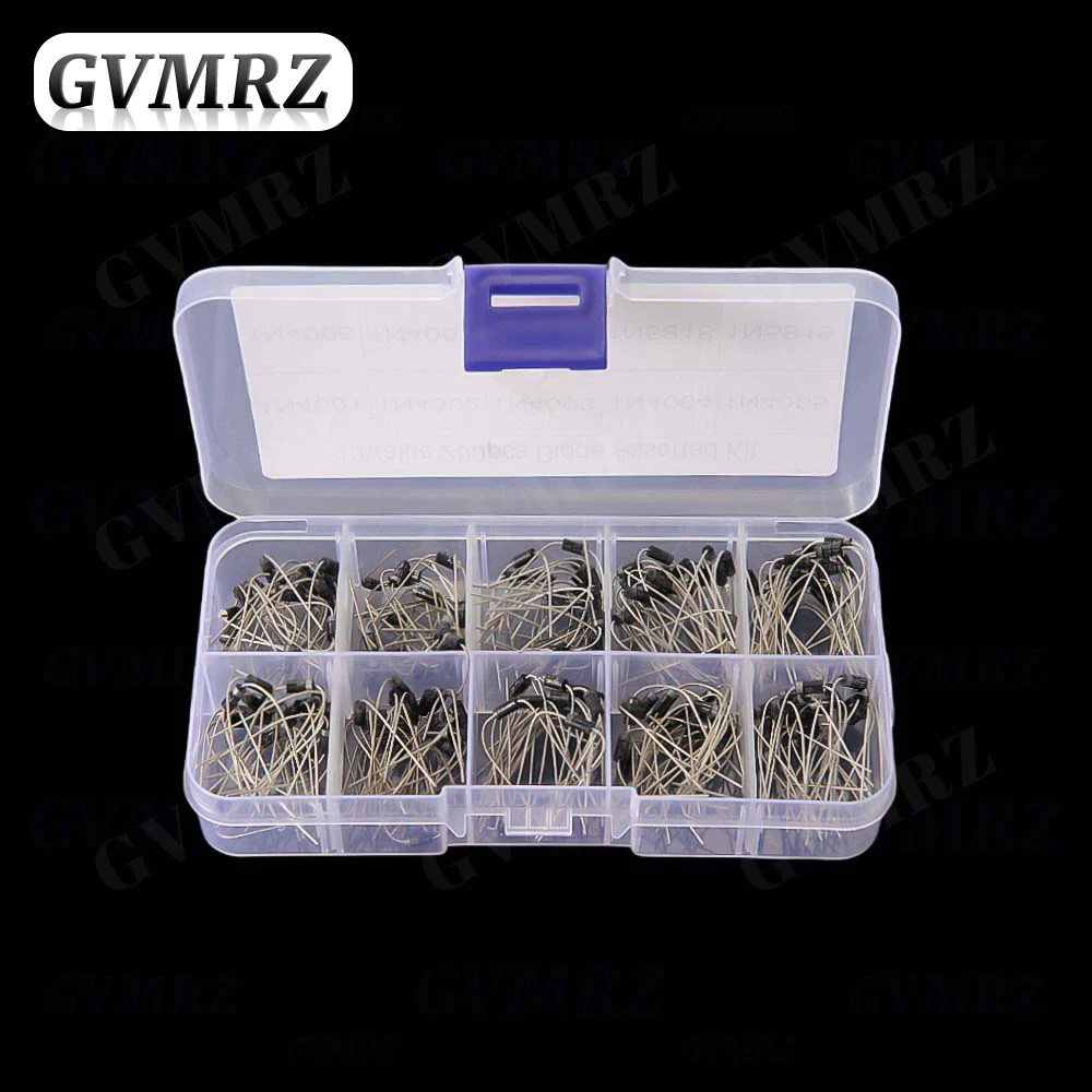10 Values 200PCS Rectifier Diodes KIT 1N4001 1N4002 1N4003 1N4004 1N4005 1N4006 1N4007 1N5817 1N5818 1N5819 DIP