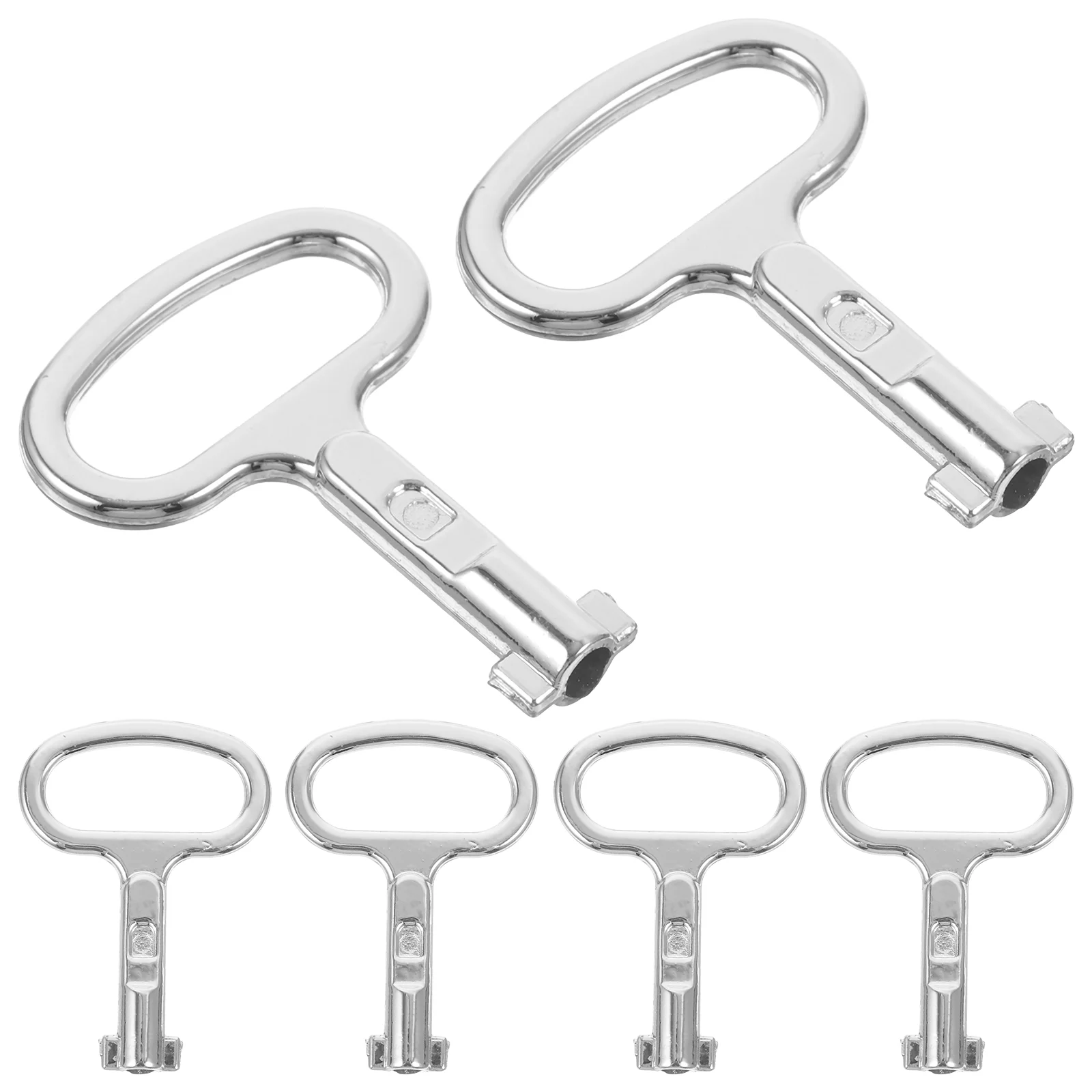 6 Pcs Triangular One-word Key Universal Radiator Keys for Bleeding Gas Metal Water Plumbers Tool Handle Lock