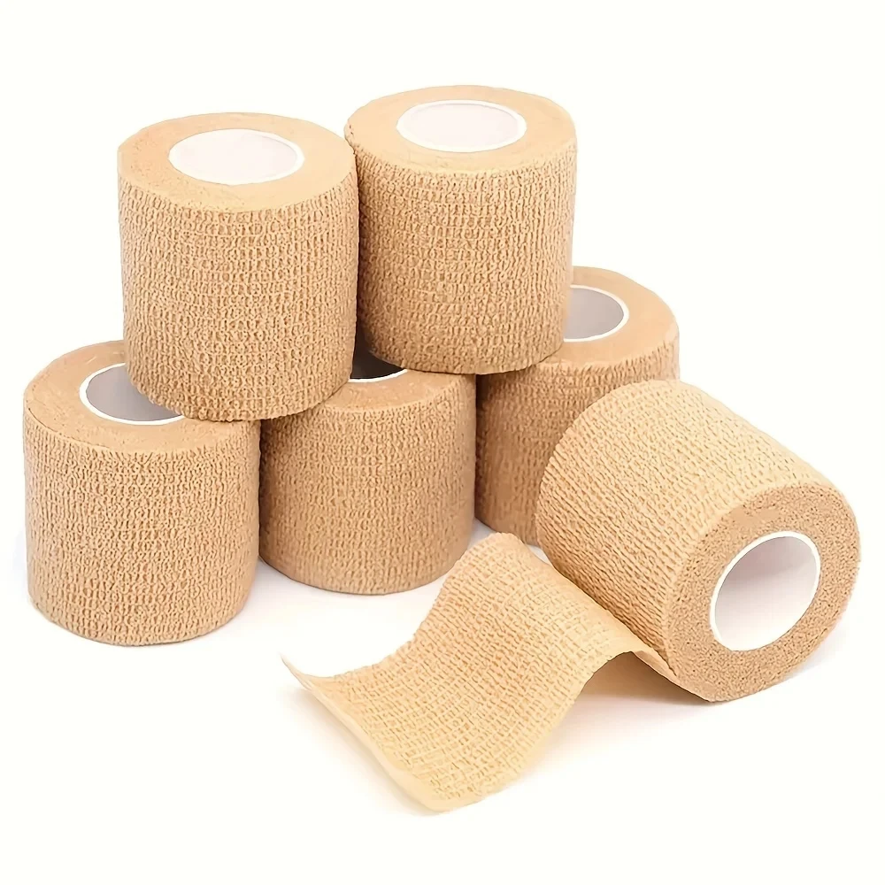 3pcs Disposable Self Adhesive Elastic Bandage for Handle Tube Tightening Tattoo Accessories Gauze Tape First Aid Tool