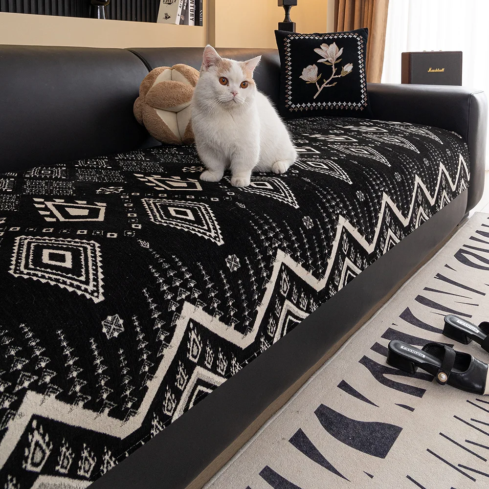 

2025 Light Luxury Style High-end Sofa Cover Full Coverage Non-Slip Couch Protector Universal Couch Blanket Sofa Mat All-Season