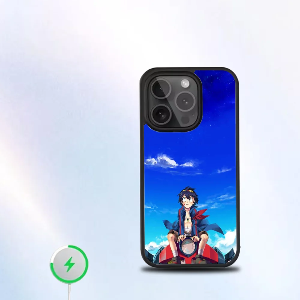 حافظة هاتف Gurren Lagann لهاتف آيفون 16 15 14 13 12 11 Pro Mini Max غطاء مغناطيسي ناعم