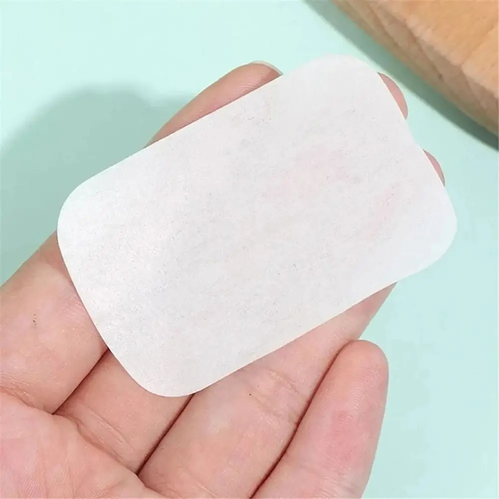 100pcs Useful Bath Clean Soap Paper Scented Foaming Hand Washing Slice Outdoor Travel Portable Soap Tablets