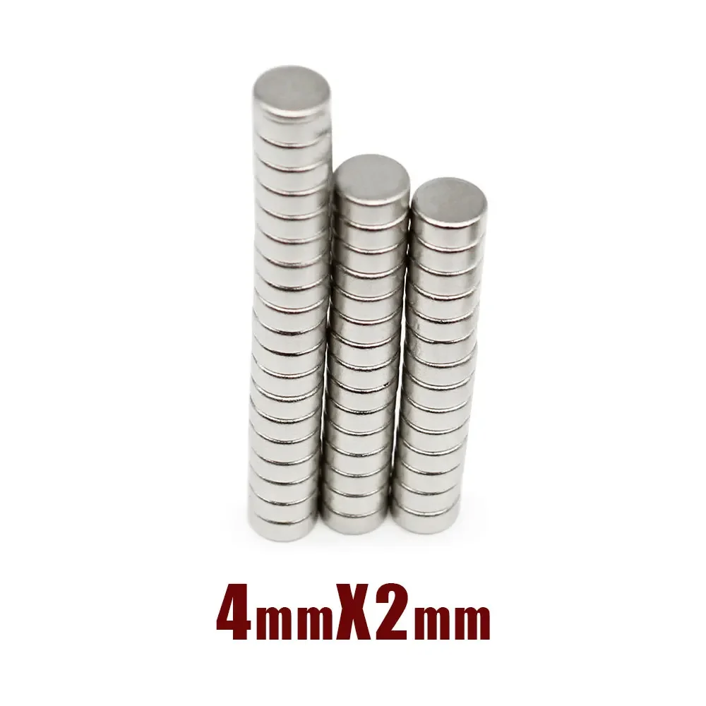 50-2000PCS 4x2mm Small Round Rare Earth Magnets Strong 4x2mm N35 4mm*2mm Permanent Neodymium Magnets Disc 4*2 mm