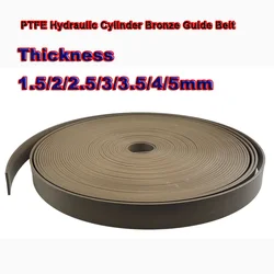 1Meter PTFE Bronze seal Guide Belt Wear Tape Hydraulic Seal Industry Parts Support Ring Thickness 1.5/2/2.5/3/3.5/4/5mm