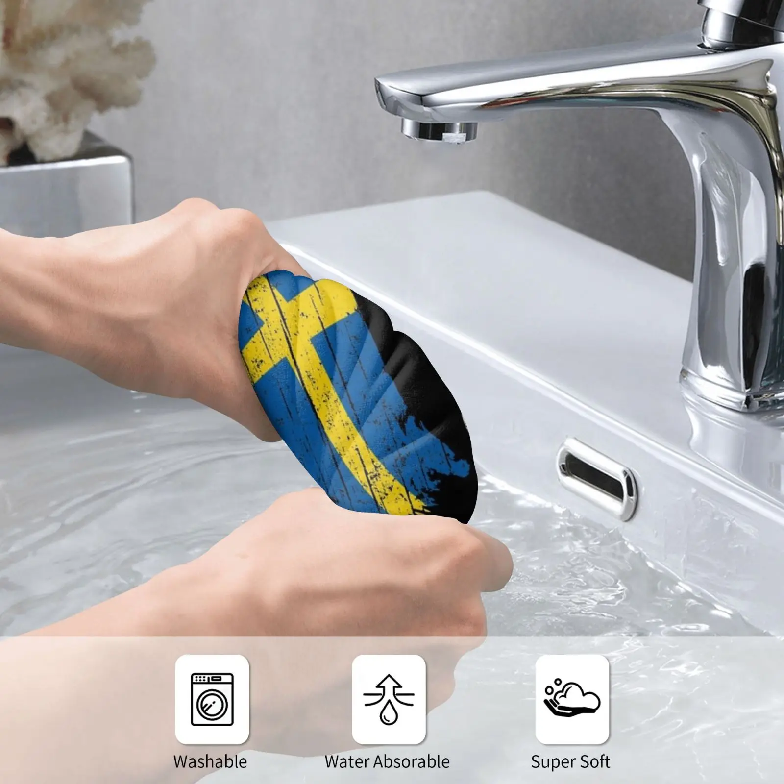 Towel Sverige Swedish Flag Vintage Graphic-Sweden Lovers Tourists Souvenir Cool National Gift