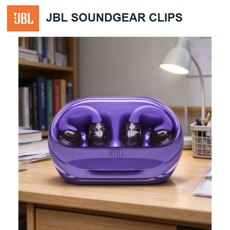 JBL Clips Bluetooth Wireless Earbuds with Charging Case for Podcast Listening