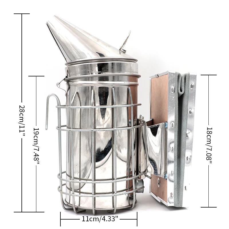 

Stainless Steel Beekeeping Bee Smoker Manual Bee Smoke Transmitter Kit Beekeeper Apiculture Accessories Beehive Equipment