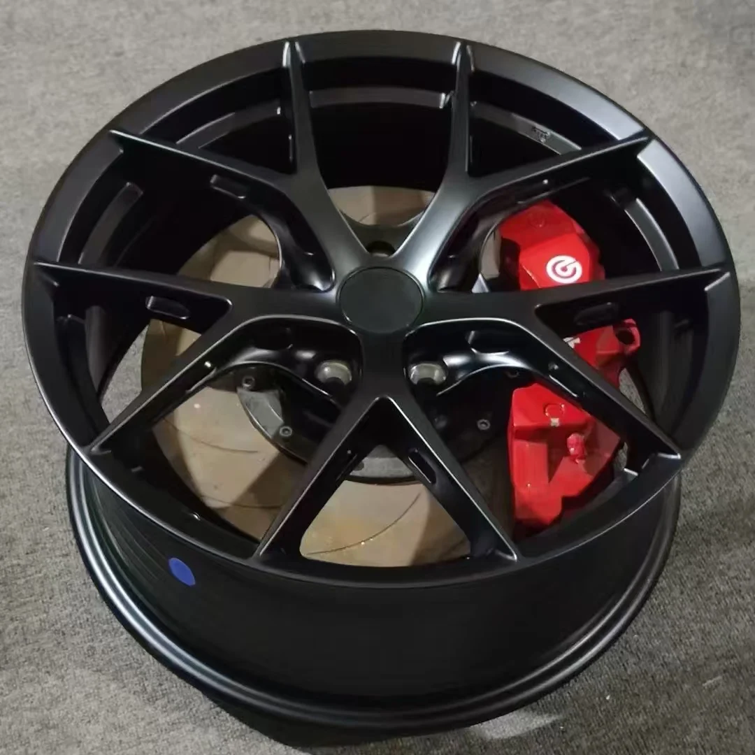 Hollow Spoke Hyper Black Alloy Wheels 18-20 Inch 5 Hole Passenger Car Casting Forged Rims