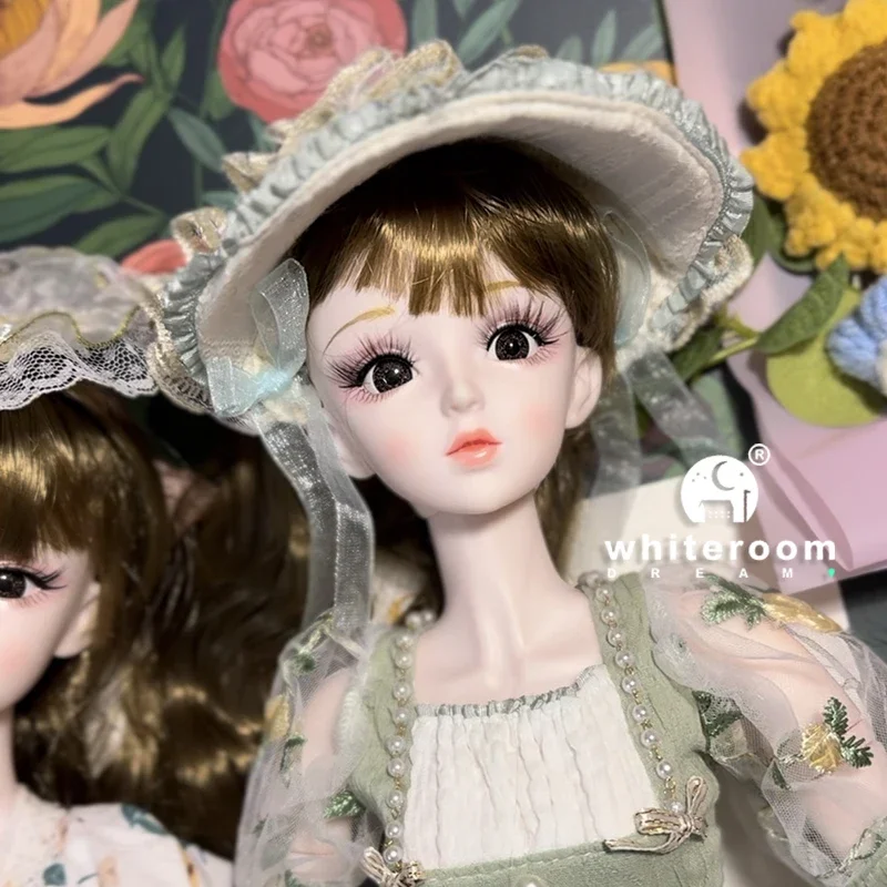 60cm Bjd Doll For Girls Toys 1/3 Dolls Ball jointed Doll Green Blue Eyes Sunflower Palace Style Dress DIY Children Birthday Gift