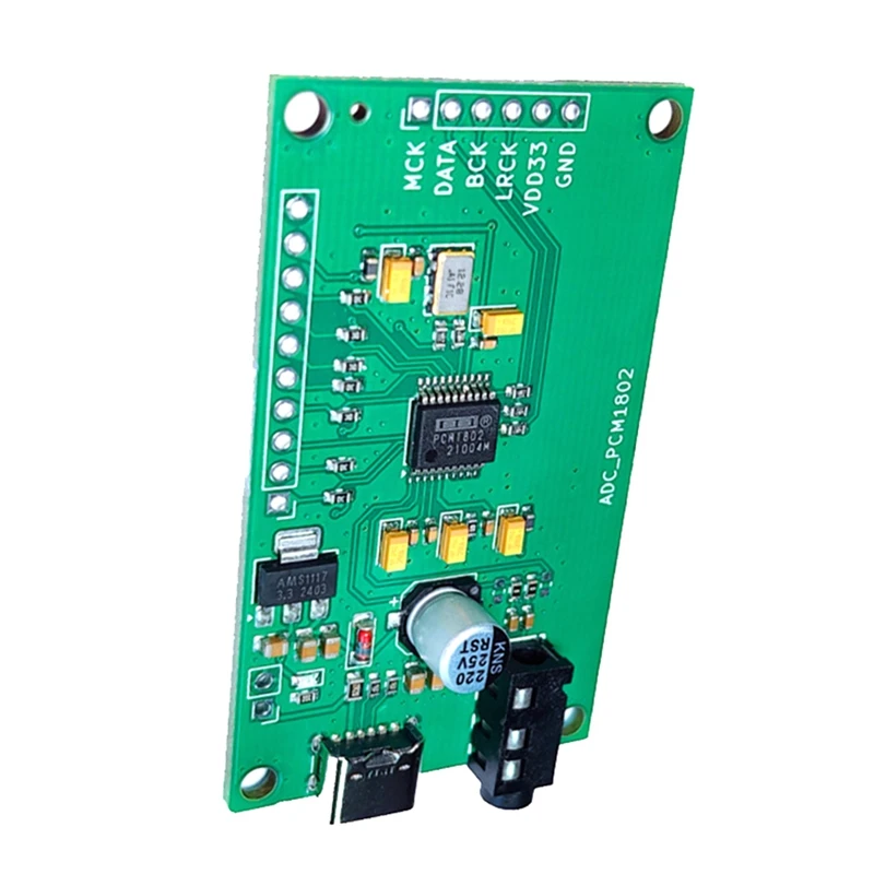 PCM1802 Audio ADC Module 3.5Mm AUX Stereo Analog To I2S Signal Converter Recording Equipment Decoder