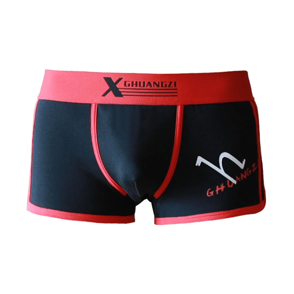 Boxers suaves de algodón para hombre, bragas de esquina plana, ropa interior deportiva para el hogar, baúl transpirable, calzoncillos transpirables para adolescentes, ropa interior joven