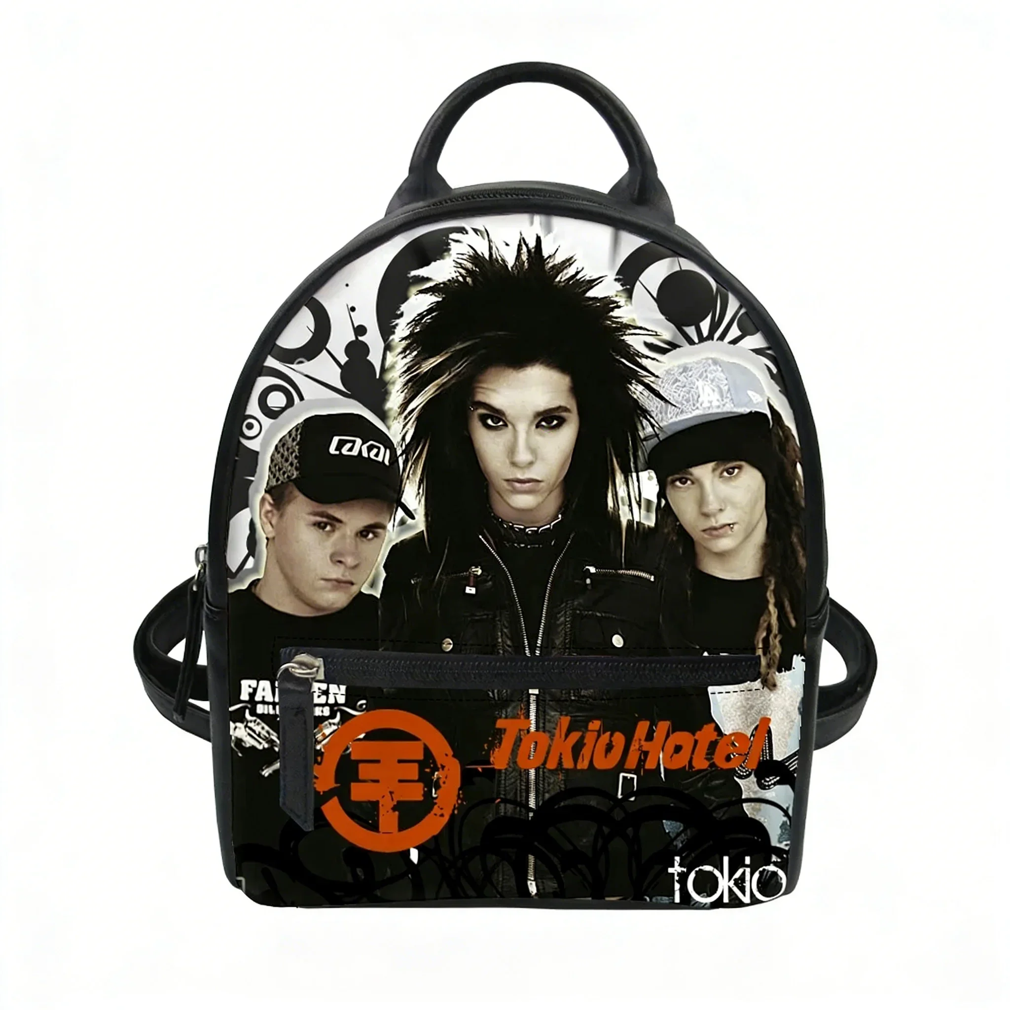 Tokio Hotel Rock Band Custom Backpack Purse Women Carter Schoolbags Double Shoulder Bag Mini Daypack Leather Travel Bag