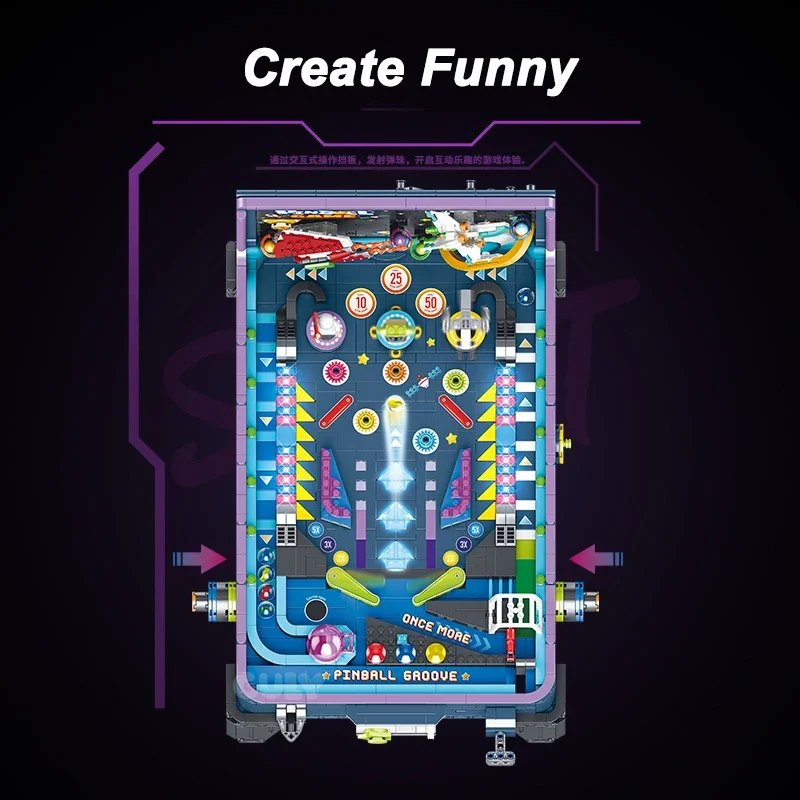 Moc Idée jeu de Table de Pingball blocs de construction techniques grand modèle difficile assembler des briques jouet coffret cadeau d'anniversaire adulte enfant garçon