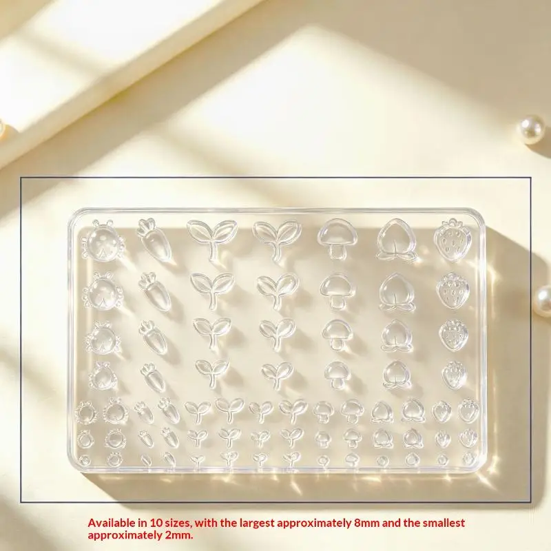 1/3Pcs Ladybug Carrot Sprout Mushroom Peach Strawberry Multi Size Clear Silicone Mold For DIY Jewelry Earring Pendant Making
